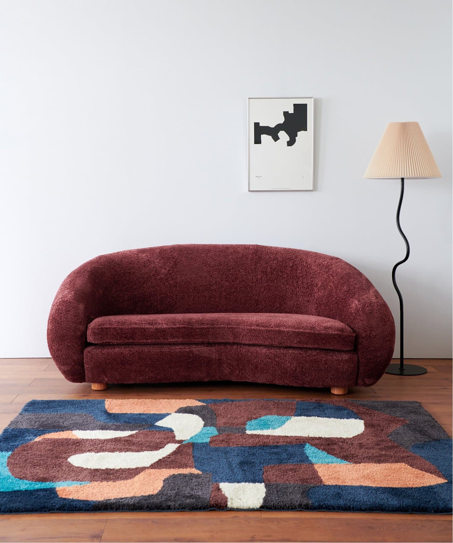 PICFAIR RUG 200x200　ピクフェアラグ　ネイビー　013 ネイビー