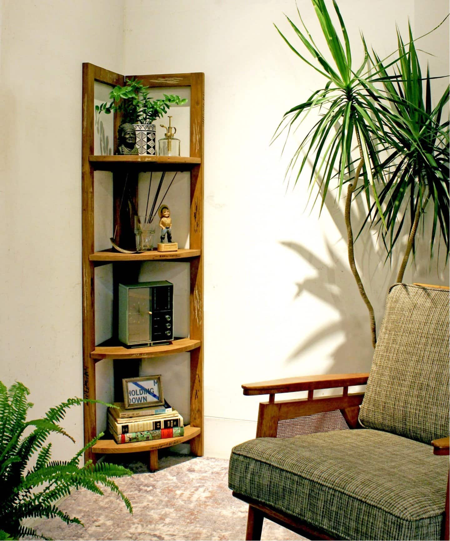 最適な価格 SHELF CORNER TROY L 707 L トロイコーナーシェルフ 木製ラック・ウッドラック