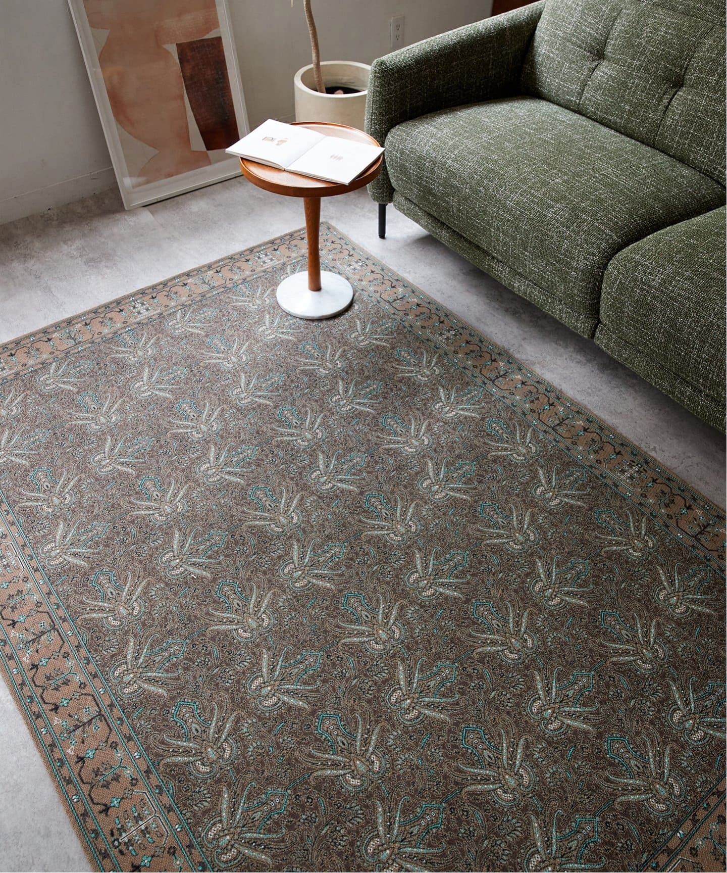 PAISLEY RUG 200X250 brown ペイズリーラグ ブラウン　013