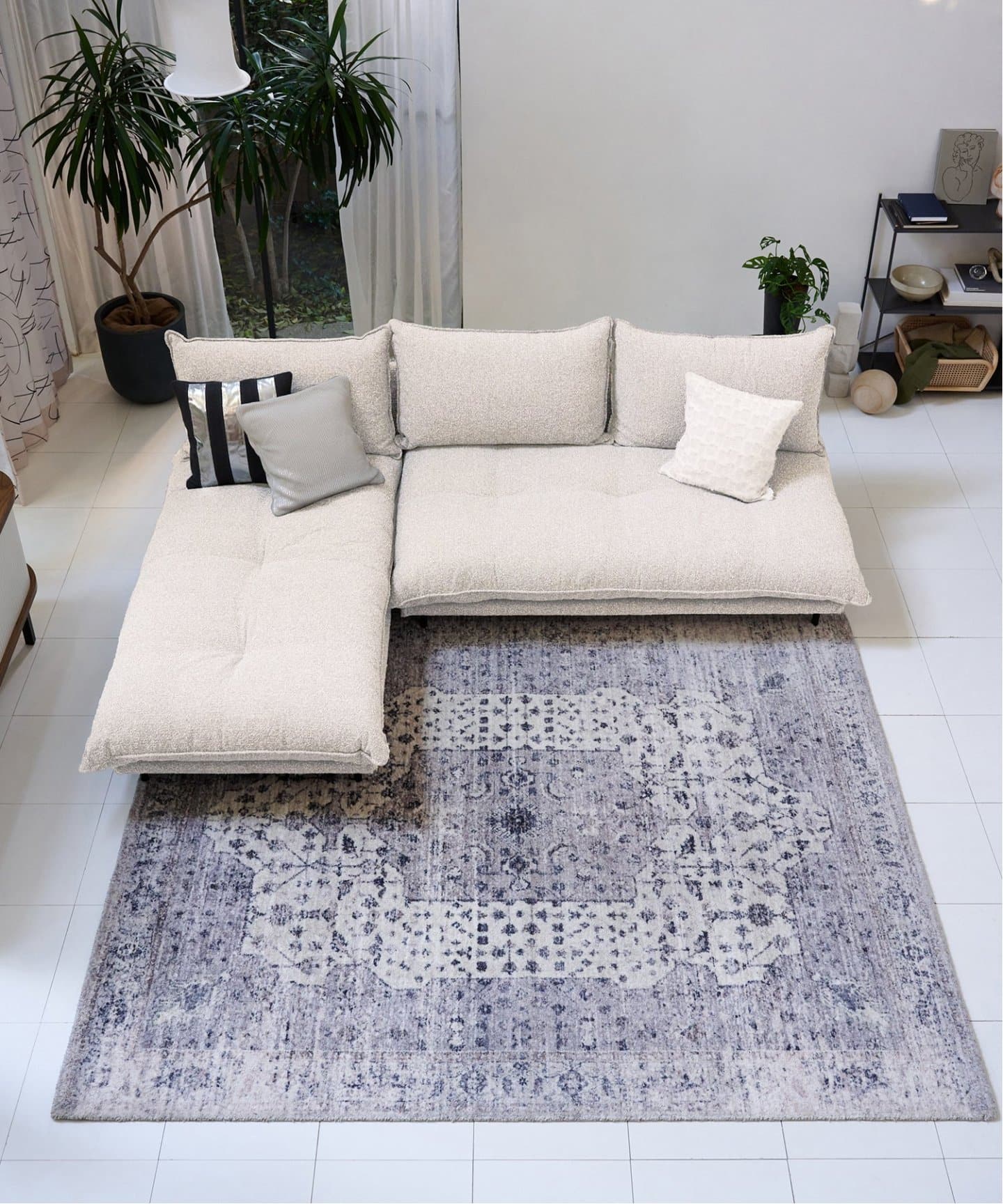 PORTO SOFA Low W1700 Boucle(I)　ポルトソファ　アイボリー　700