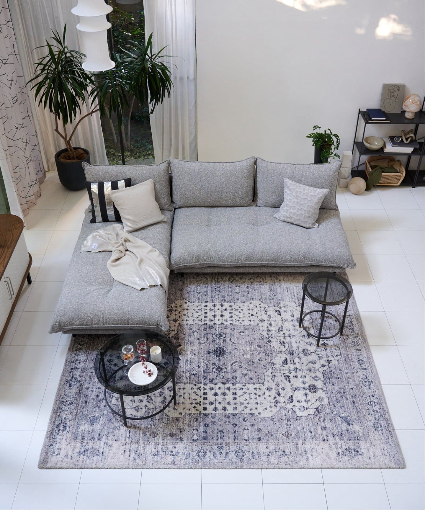 PORTO SOFA Low W1700 Boucle(GRY)　ポルトソファ　グレー　700