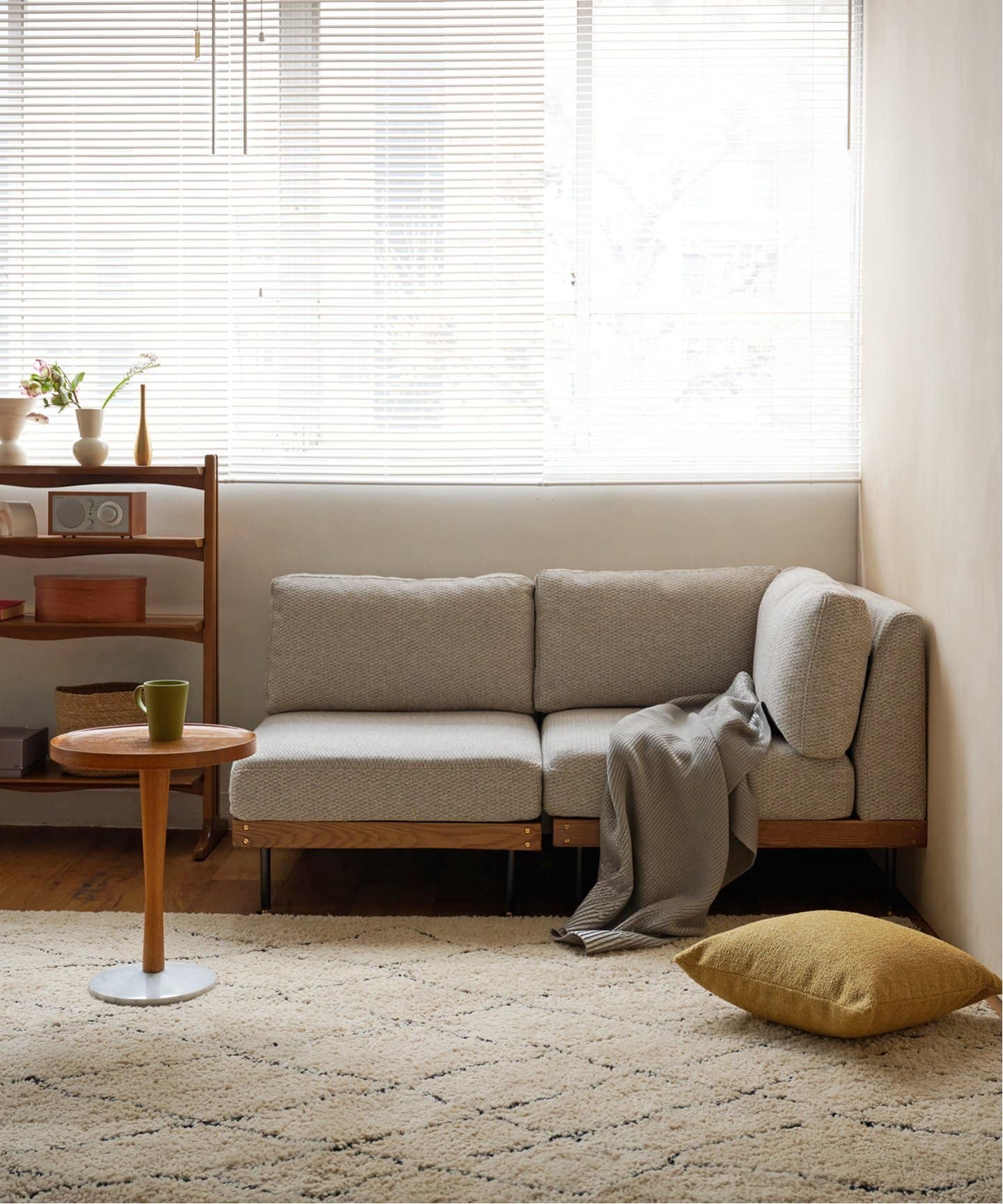 【送料お得な低価格/組立要】LILLE SOFA 1P 2ND 25(IVORY)　リルソファ 700 グレー