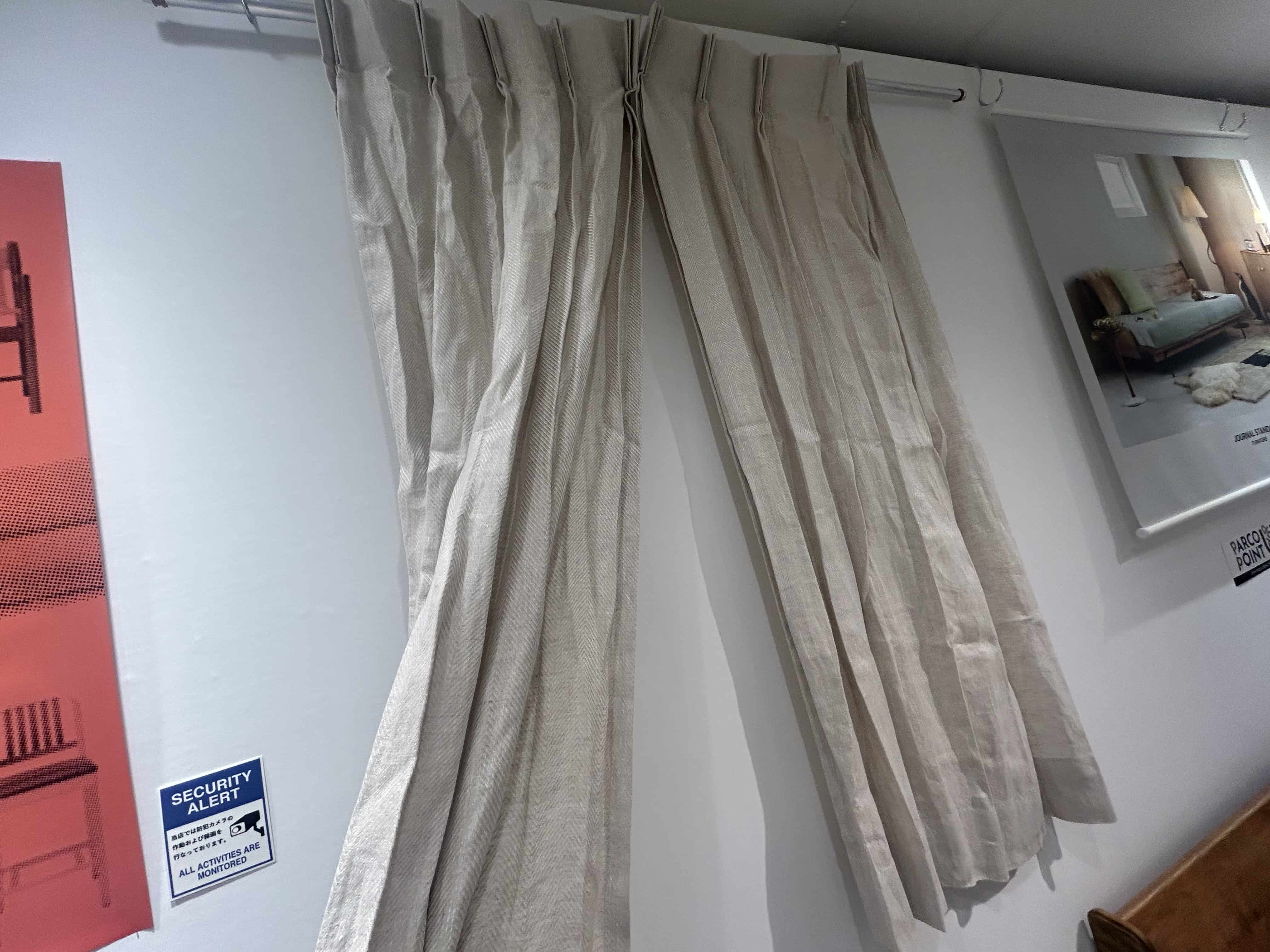 【GARAGE SALE 最終値下げ！/70%OFF】Linen Herringbone カーテン　W116×H124 両開き