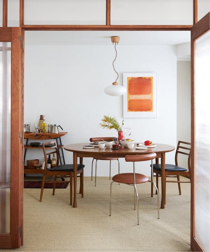AROS ROUND TABLE W1100 brown アロス ラウンド テーブル ブラウン　703