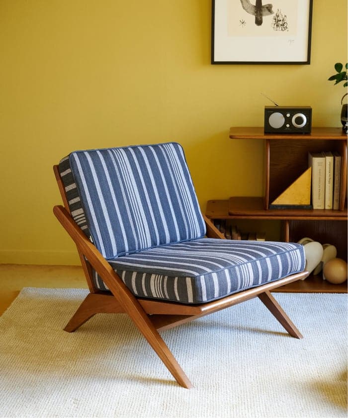 GHENT LOUNGE CHAIR COVER STRIPE(GRY)　ヘント ソファカバー 700
