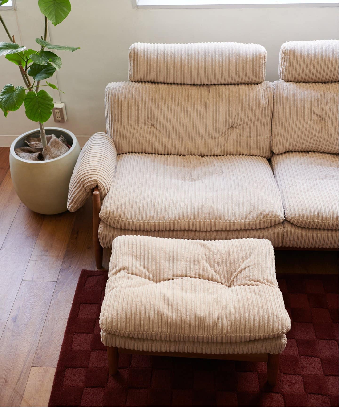 【廃番のため在庫限りで販売終了/20％OFF】 MADEIRA OTTOMAN (AC07-BE)　マデイラ オットマン ベージュ　700