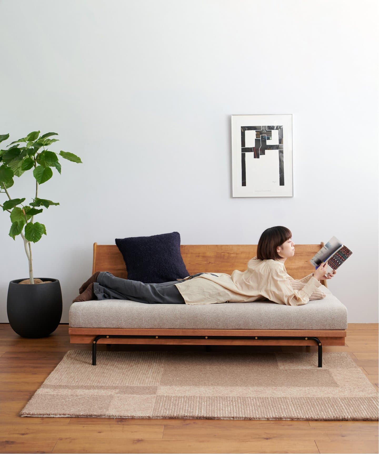 HABITAT SOFA BED 180cm BEIGE ハビタソファ ベット ベージュ 700 ベージュ