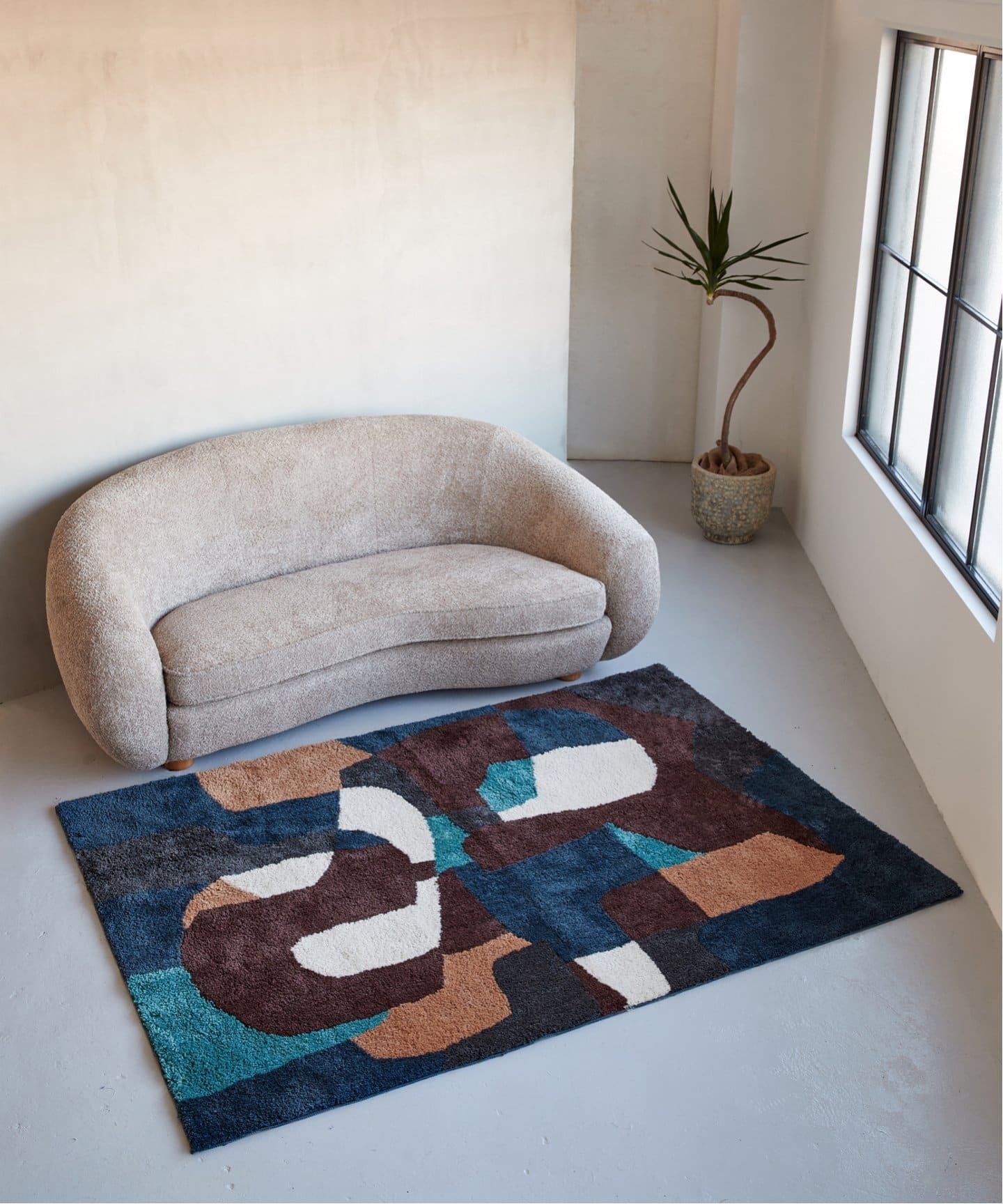 PICFAIR RUG 140x200　ピクフェアラグ　ネイビー　013 ネイビー