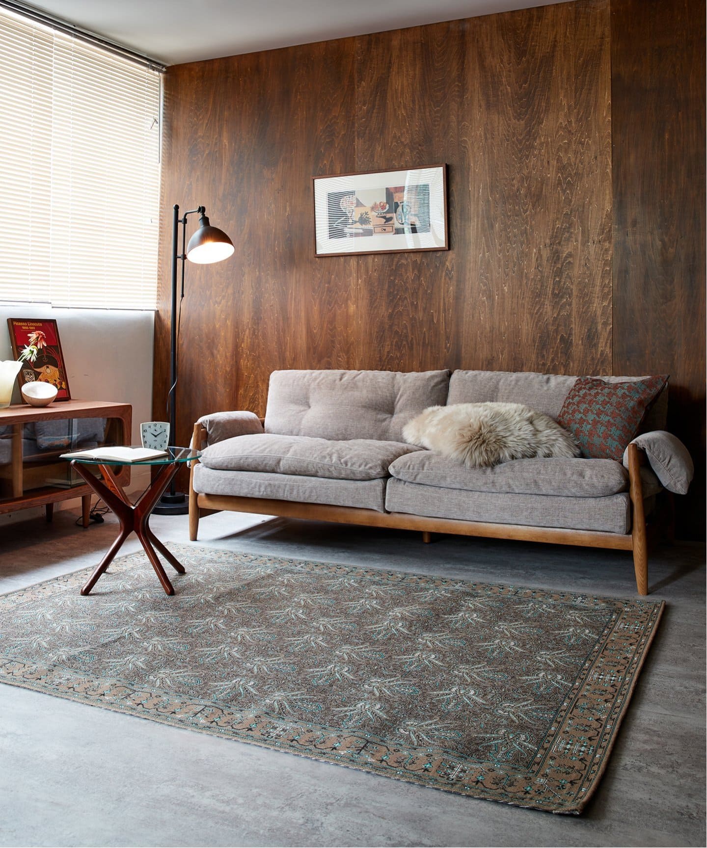 PAISLEY RUG 200X200 brown ペイズリーラグ ブラウン　013