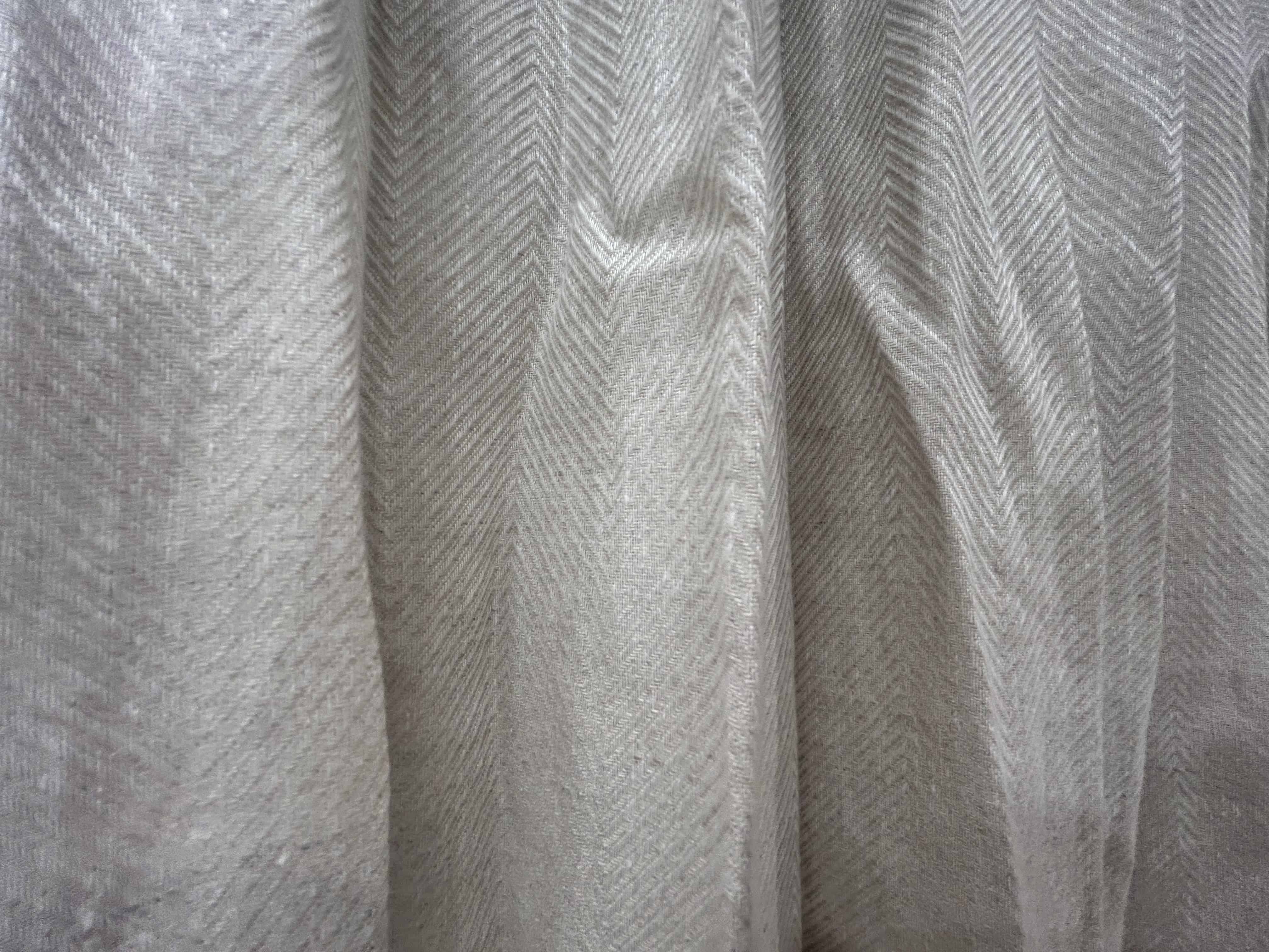【GARAGE SALE 最終値下げ！/70%OFF】Linen Herringbone カーテン　W116×H124 両開き