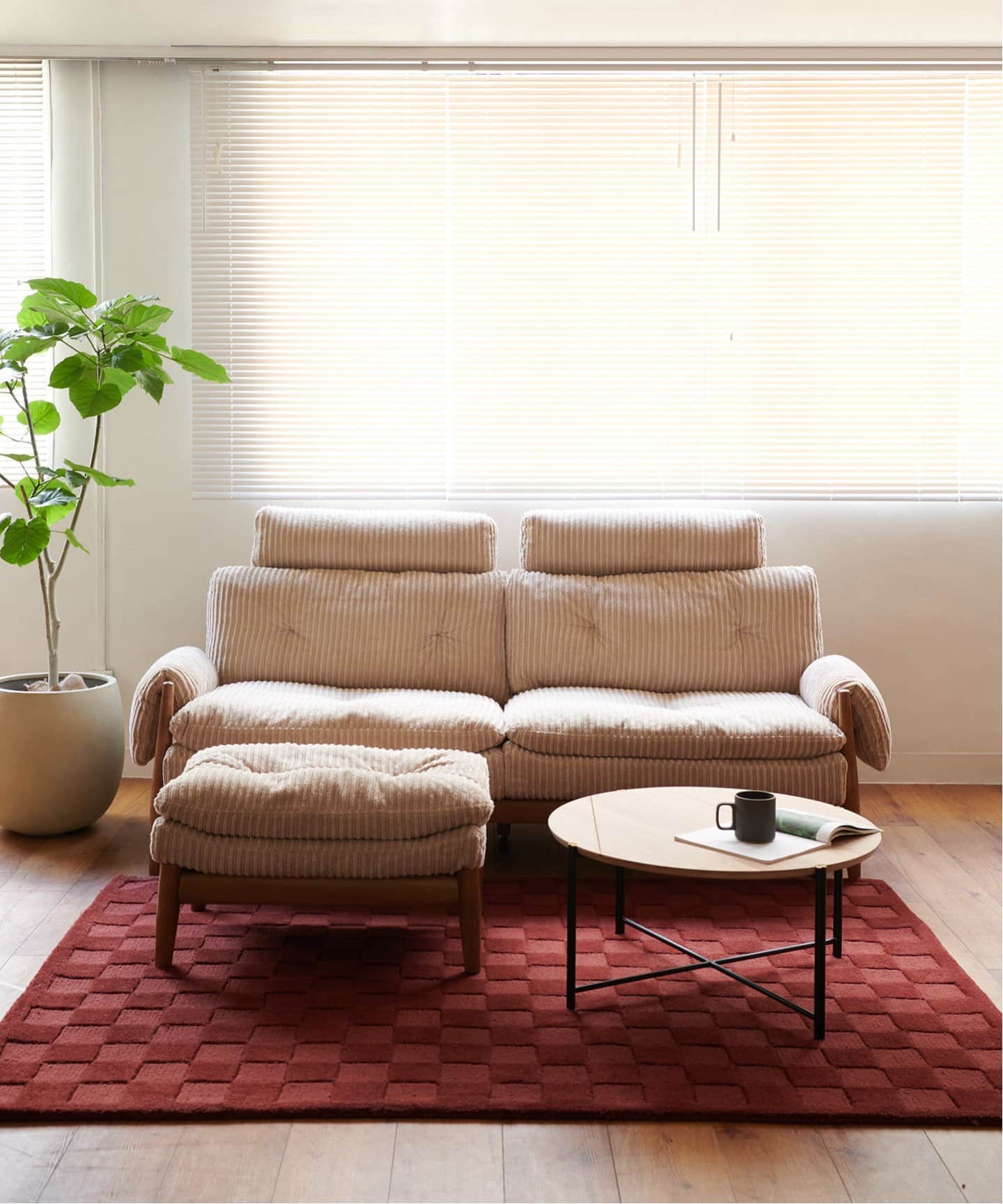 【廃番のため在庫限りで販売終了/20％OFF】 MADEIRA OTTOMAN (AC07-BE)　マデイラ オットマン ベージュ　700