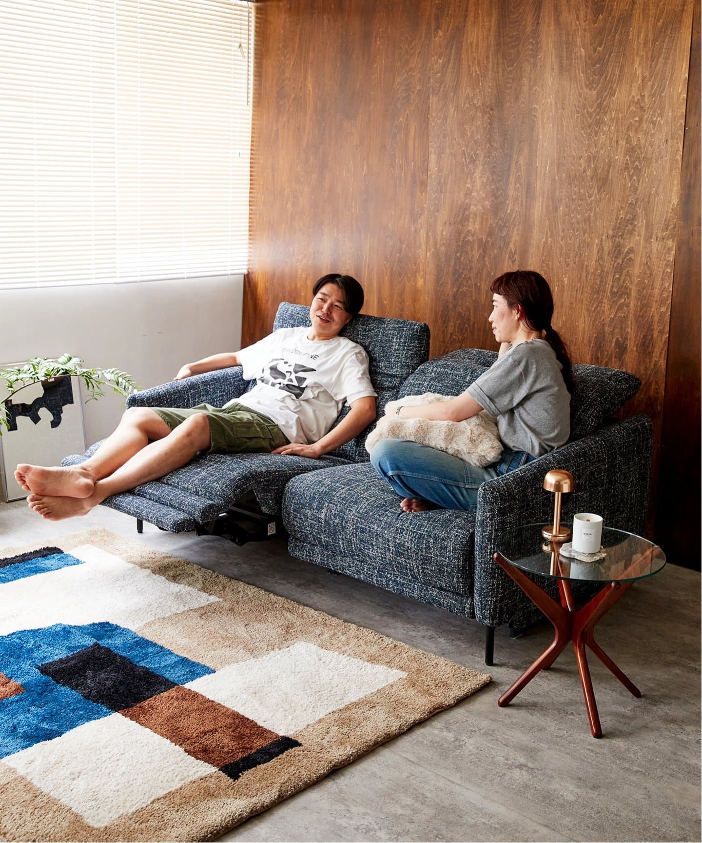 【NEW】SHEFFIELD RECLINING SOFA navy　シェフィールド 電動 ソファ　家具