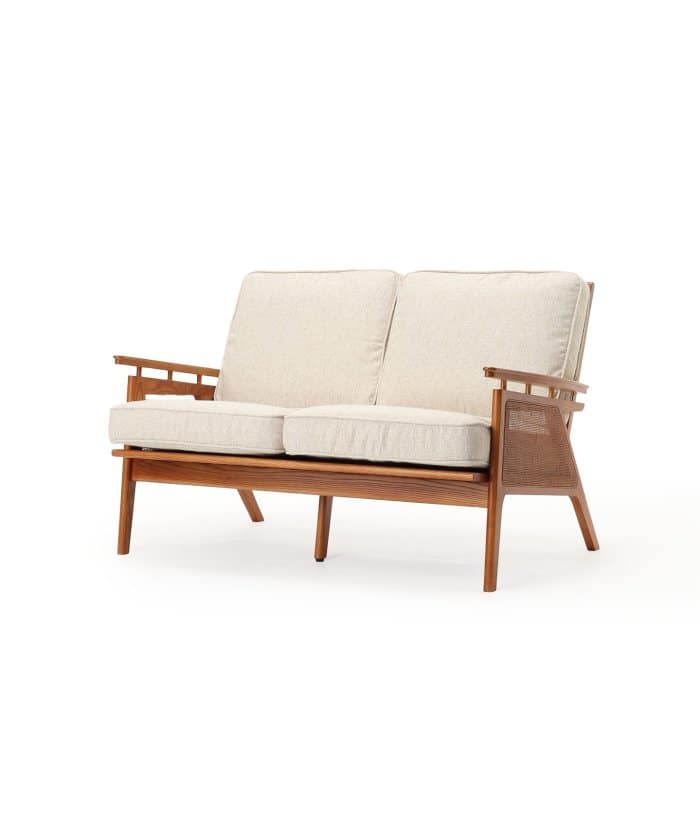 【NEW YEAR SALE/30％OFF】WICKER SOFA 2P (IV)　ウィッカーソファ アイボリー　700
