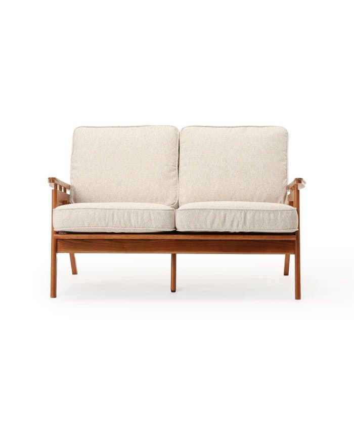 【NEW YEAR SALE/30％OFF】WICKER SOFA 2P (IV)　ウィッカーソファ アイボリー　700