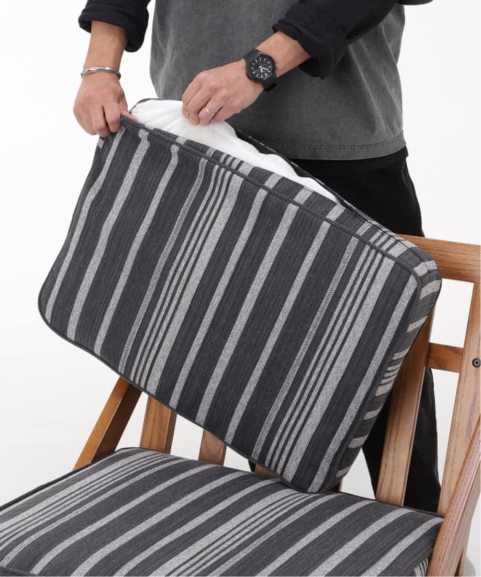 GHENT LOUNGE CHAIR COVER STRIPE(GRY)　ヘント ソファカバー 700