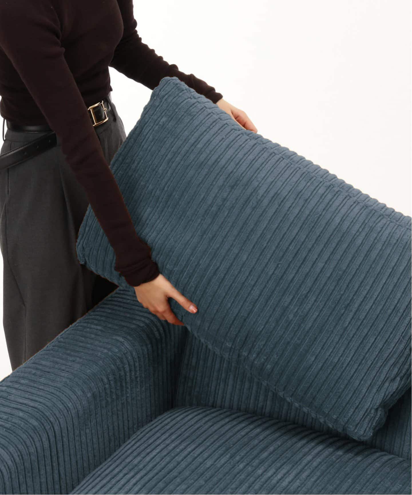 《ORDER》JETTY feather SOFA 2P W156 AC-07 BL ジェティー フェザーソファ ブルー 700 ブルー