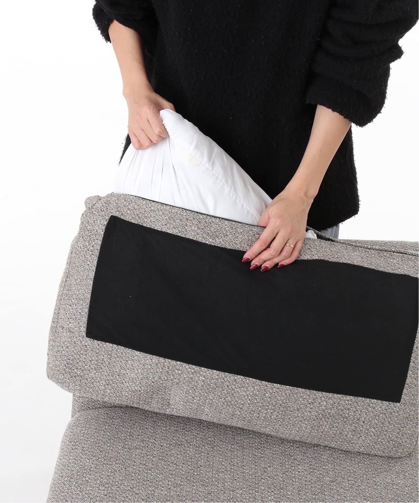 【送料お得な低価格/組立要】LILLE SOFA 1P 2ND 25(GRY)　リルソファ 700 グレー