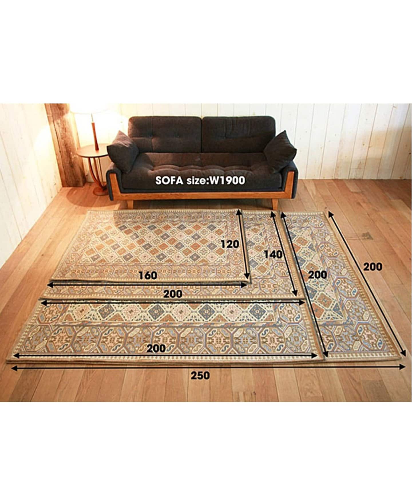 VINE YARD RUG 200x200 バインヤード ラグ　013