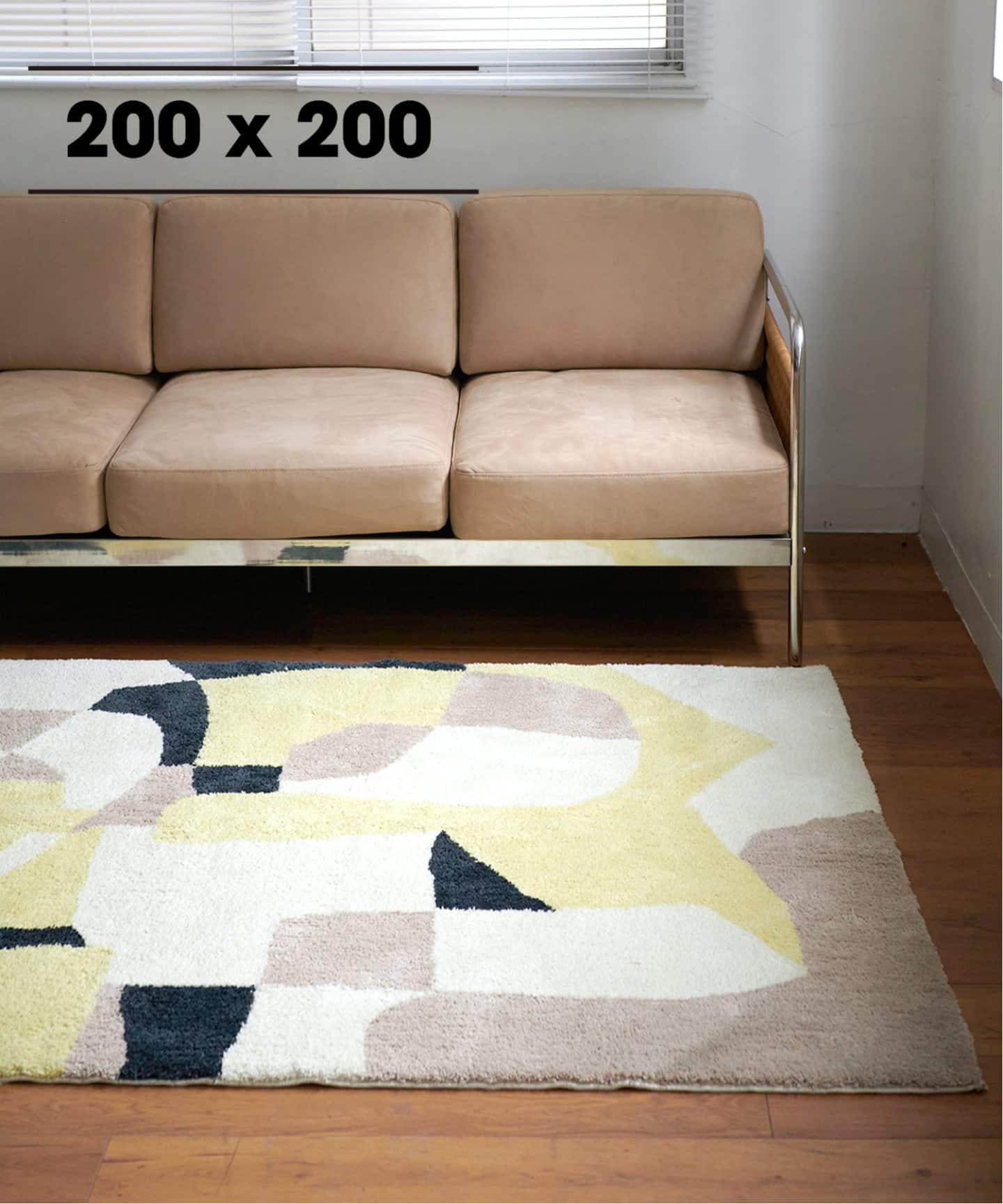 PICFAIR RUG 200x200　ピクフェアラグ　イエロー　013 イエロー