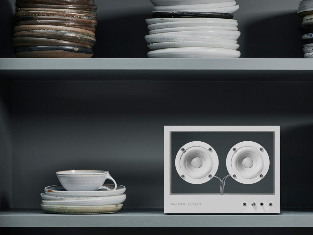 【正規取扱店】［TRANSPARENT/トランスペアレント］SMALL TRANSPARENT WHITE　スピーカー　016 ホワイト