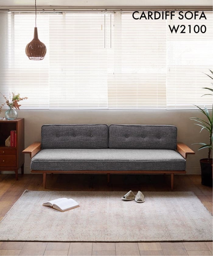 CARDIFF SOFA W2100 2nd GRAY　カーディフソファ　700