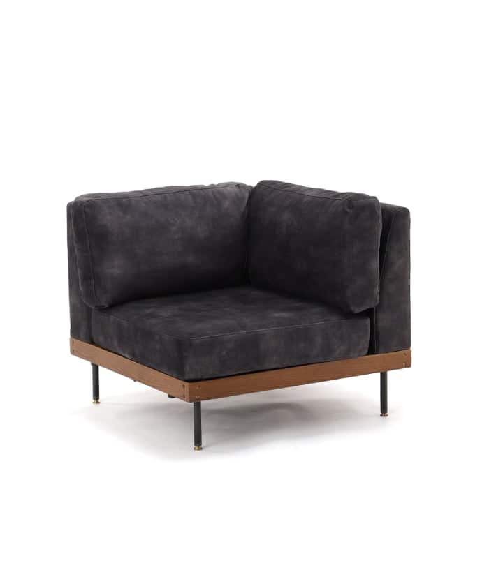 LILLE CORNER SOFA 2ND VELVET BK　リルコーナーソファー　700
