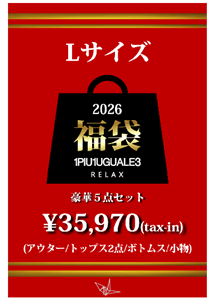 5点セット福袋2026【Lサイズ】(1月1日以降順次発送)