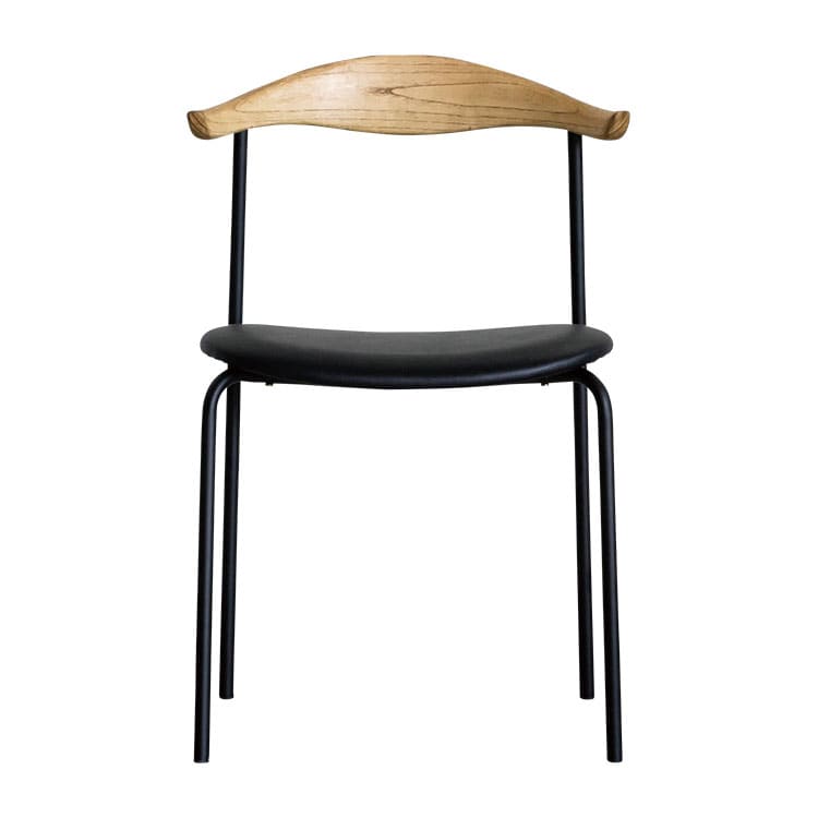 アトム ダイニングチェア アッシュブラウン/ＰＶＣブラック