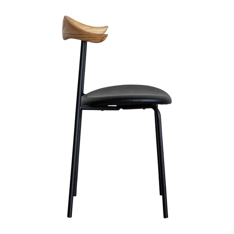 アトム ダイニングチェア アッシュブラウン/ＰＶＣブラック