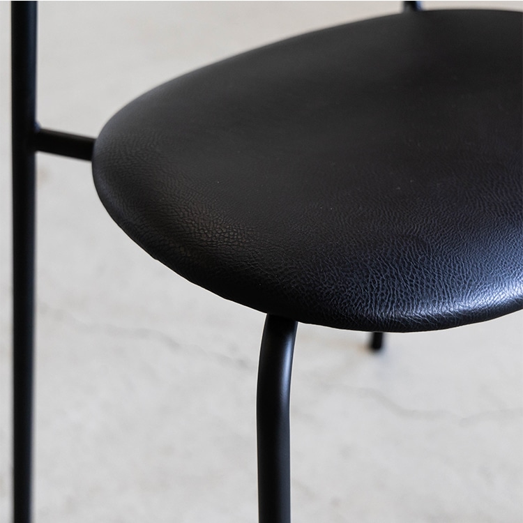 アトム ダイニングチェア アッシュブラウン/ＰＶＣブラック