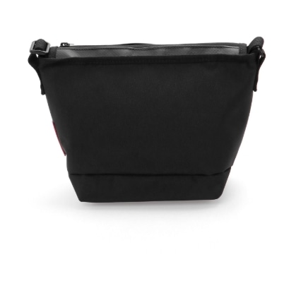 Pacific Nylon Messenger Bag Flap Zipper Pocket W/ Divide Black XS