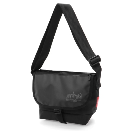 Pacific Nylon Messenger Bag JR Flap Zipper Pocket W/ Divider Black S