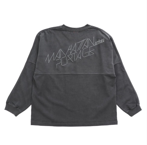 L/S Print T-Shirt　Mサイズ Charcoal M