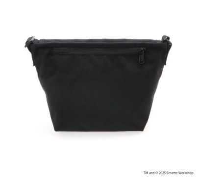 NYLON MESSENGER BAG (XXS) BP W/DIV MGNT 500D CORDURA SESAME ST Black XS