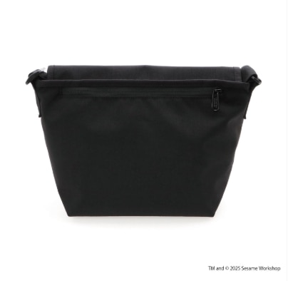 NYLON MESSENGER BAG JR (SM) BP W/DIV MGNT 500D CORDURA SESAME ST Black S