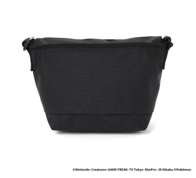 Nylon Messenger Bag JR Flap Zipper Pocket Pokemon Kabigon Black S