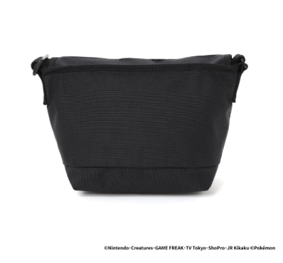 Nylon Messenger Bag JR Flap Zipper Pocket Pokemon Paldea Black S