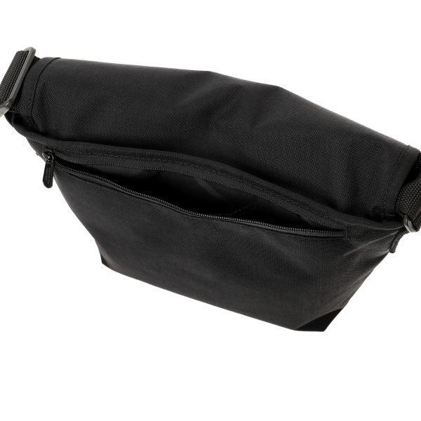 Nylon Messenger Bag JR Back Pocket W/ Divider Magnet Black S