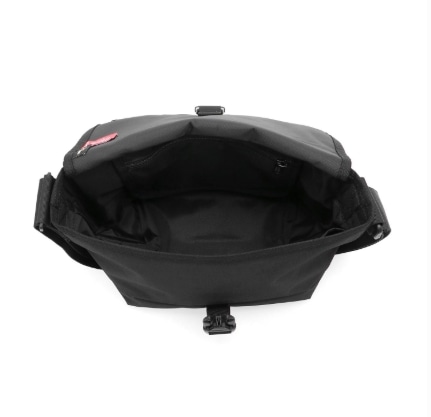 Pacific Nylon Messenger Bag JR Flap Zipper Pocket W/ Divider Black S