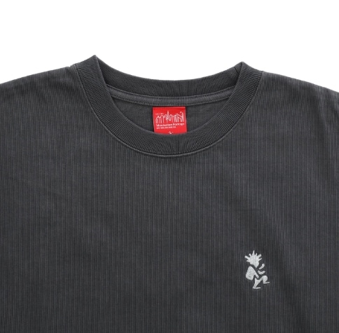 L/S Print T-Shirt　Mサイズ Charcoal M