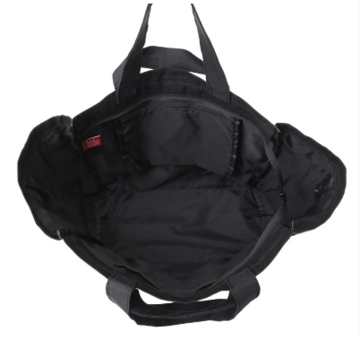 THOMAS PAINE TOTE BAG COMBED COTTON GABARDINE DPL Black Ｌ