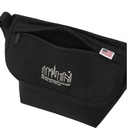Casual Messenger Bag Canvas Black XS