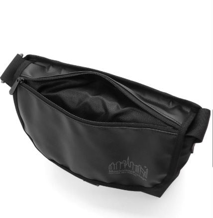 Pacific Nylon Messenger Bag JR Flap Zipper Pocket W/ Divider Black S