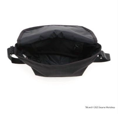 NYLON MESSENGER BAG (XXS) BP W/DIV MGNT 500D CORDURA SESAME ST Black XS