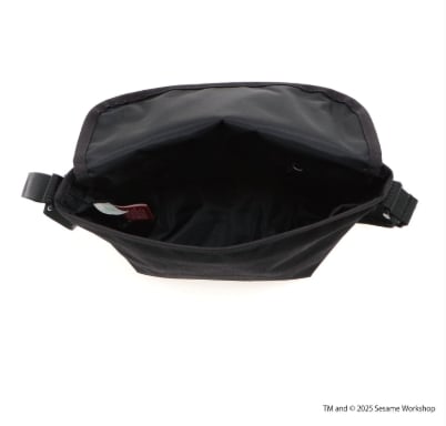 NYLON MESSENGER BAG (XXS) BP W/DIV MGNT 500D CORDURA SESAME ST Black XS