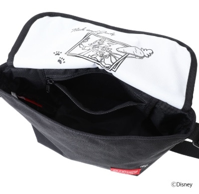 NYLON MESSENGER BAG (XXS) BP W/DIV MGNT 500D CORDURA / ZOOTOPIA Black XS