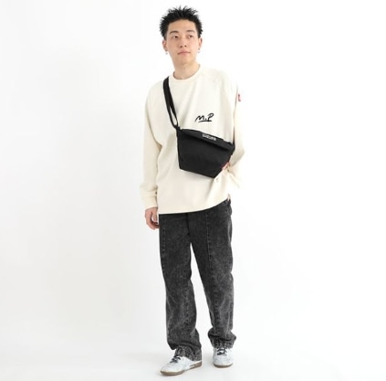 Casual Messenger Bag Canvas Blue ＸS