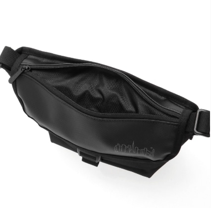 Pacific Nylon Messenger Bag Flap Zipper Pocket W/ Divide Black XS