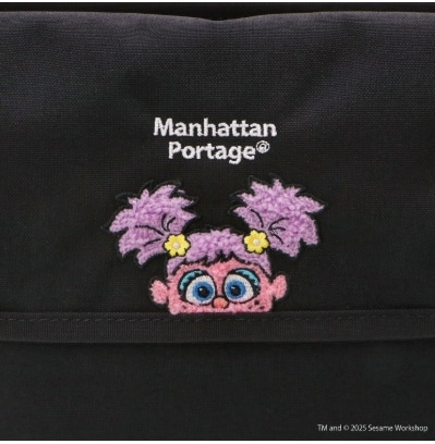 NYLON MESSENGER BAG (XXS) BP W/DIV MGNT 500D CORDURA SESAME ST Black XS