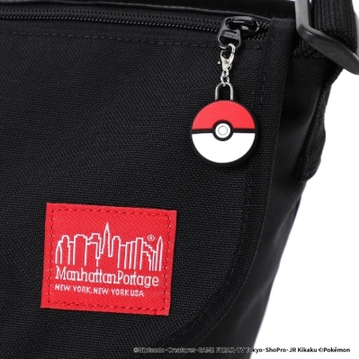 Nylon Messenger Bag JR Flap Zipper Pocket Pokemon Paldea Black S